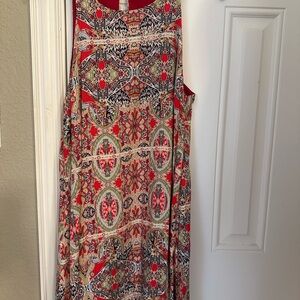 Lulu's Red and White Sleeveless Sundress